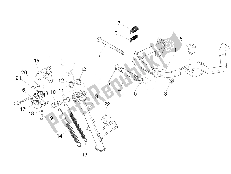 Toutes les pièces pour le Des Stands du Vespa Vespa GTS Super 150 IE 4T 3V Asia 2014