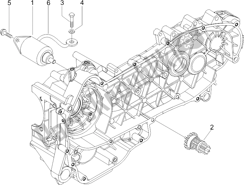 All parts for the Stater - Electric Starter of the Vespa Granturismo 200 L USA 2006