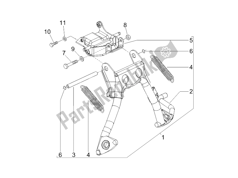 Toutes les pièces pour le Des Stands du Vespa LX 50 2T D 2005