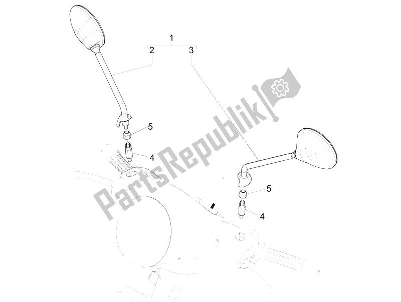 Todas las partes para Espejo / S De Conducción de Vespa GTS 125 4T IE Super E3 2009