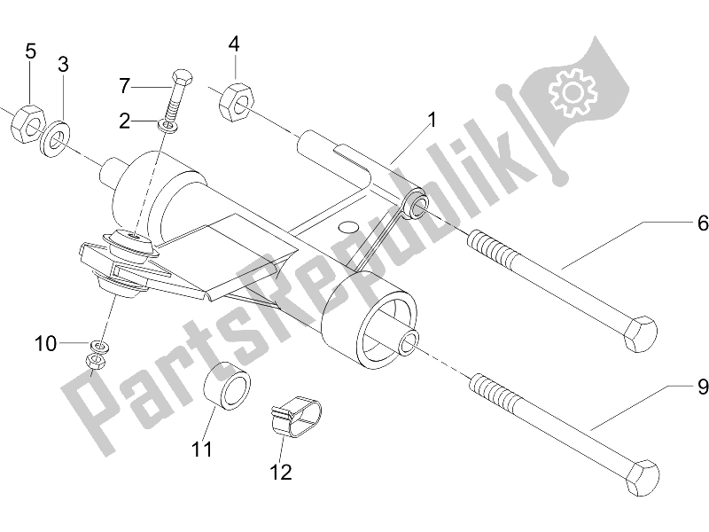 Tutte le parti per il Braccio Oscillante del Vespa LX 150 4T USA 2006