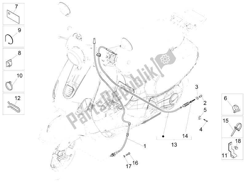 Toutes les pièces pour le Transmissions du Vespa LXV 125 4T 3V E3 Vietnam 2014