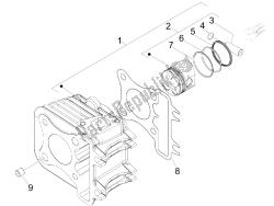 Cylinder-piston-wrist pin unit