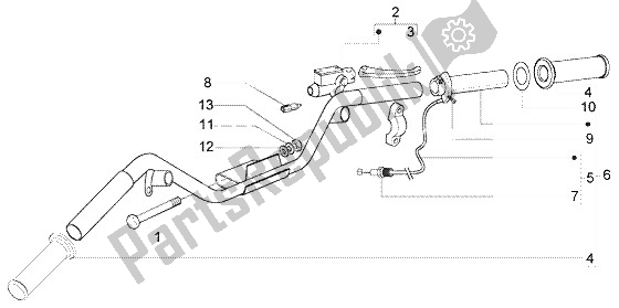 Wszystkie części do Elementy Kierownicy (2) Vespa LX 50 2T 2005