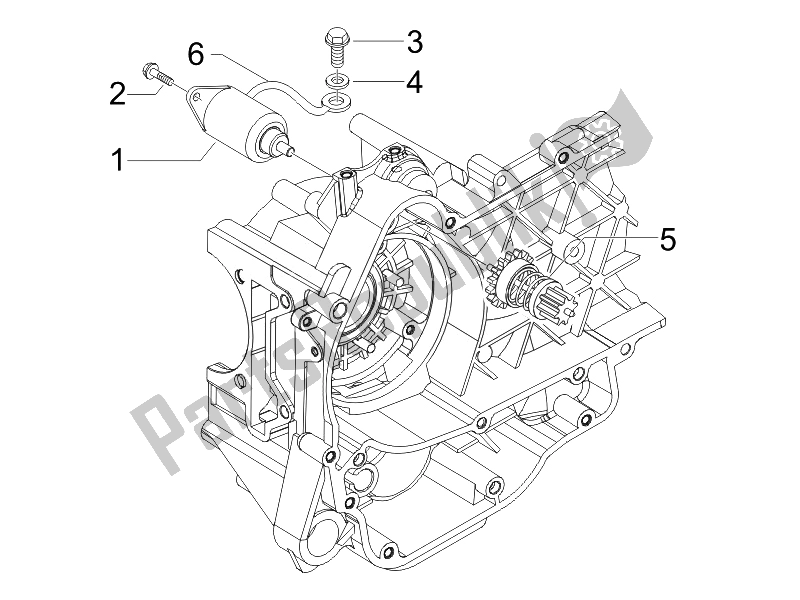 Todas las partes para Stater - Arranque Eléctrico de Vespa GTS 125 4T E3 UK 2007