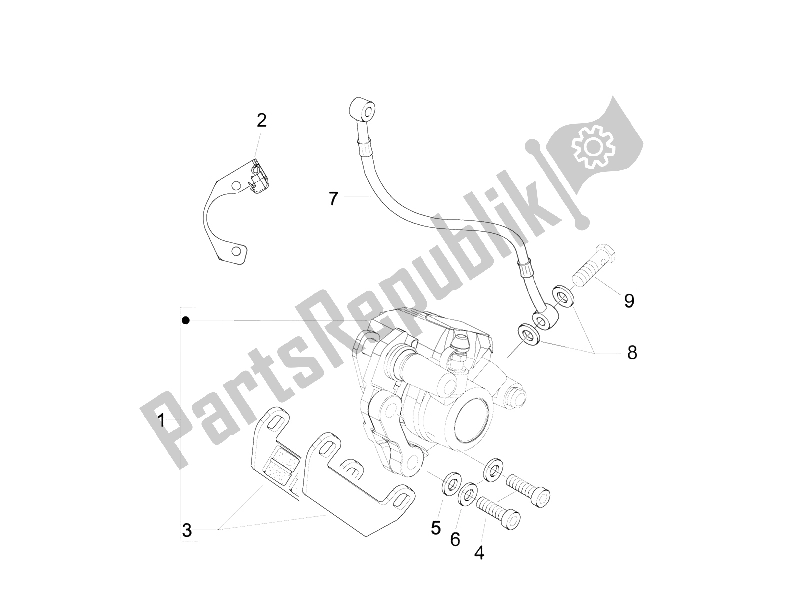 Tutte le parti per il Tubi Dei Freni - Pinze del Vespa LXV 50 2T 2006