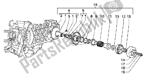Tutte le parti per il Puleggia Condotta del Vespa ET4 150 Leader 2000