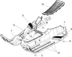 Central cover - Footrests