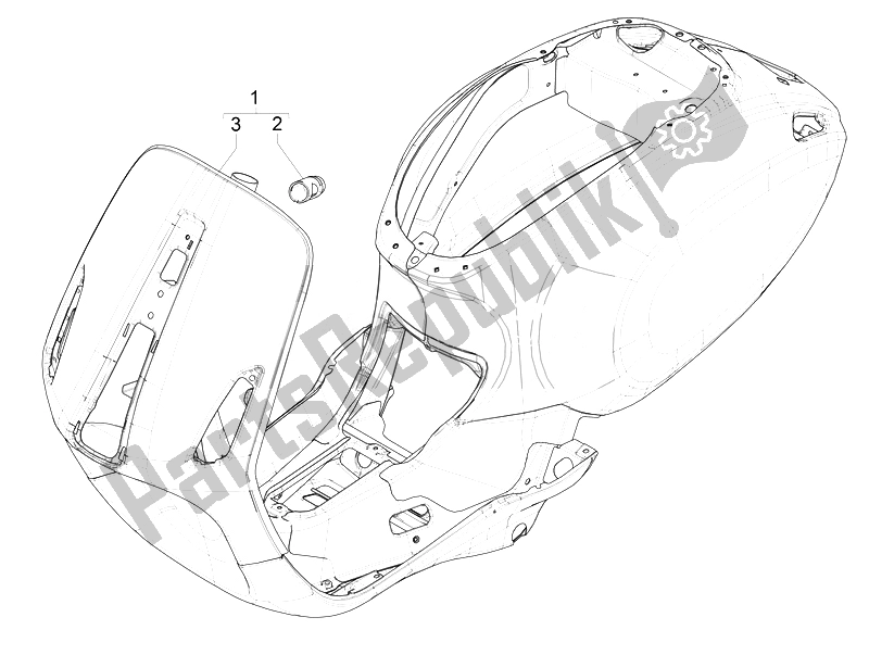 Toutes les pièces pour le Cadre / Carrosserie du Vespa Vespa Sprint 50 2T EU 2014