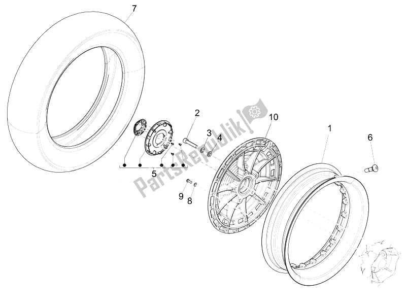 Todas las partes para Rueda Delantera de Vespa 946 150 2014