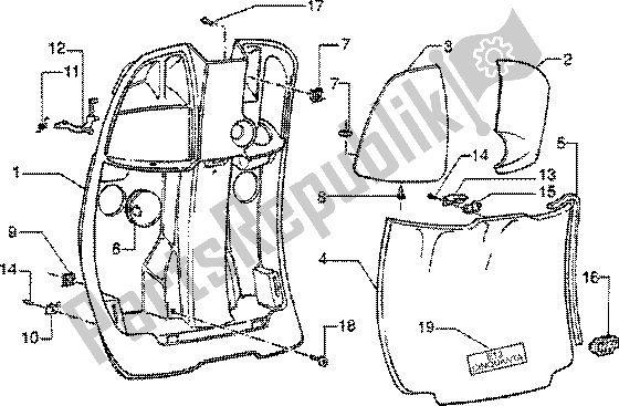 Toutes les pièces pour le Boîte à Gants Avant du Vespa ET2 50 1997