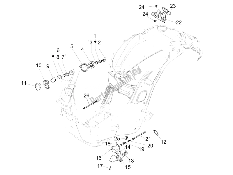 All parts for the Locks of the Vespa 150 4T 3V IE Primavera 2014