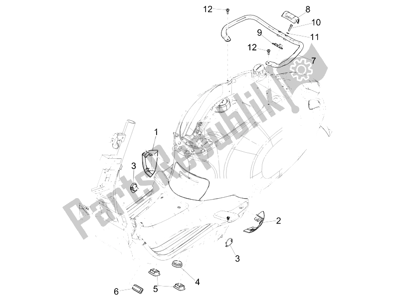 All parts for the ?? E?????? P? D??? - Spoiler of the Vespa Sprint 125 4T 3V IE 2014