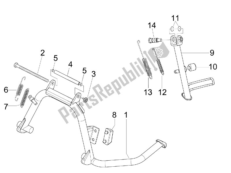 Toutes les pièces pour le Des Stands du Vespa GTV 300 4T 4V IE 2010