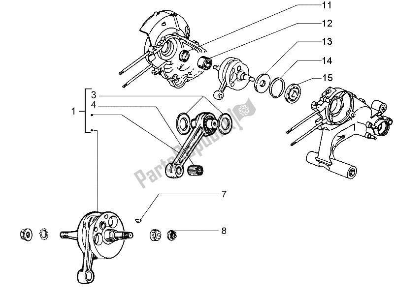 Todas las partes para Cigüeñal de Vespa PX 150 2011