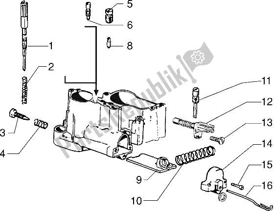 Todas las partes para Componentes Del Carburador (2) de Vespa PX 200 E 1985