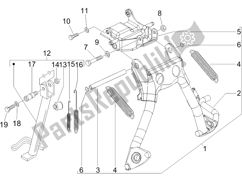 Toutes les pièces pour le Des Stands du Vespa LXV 50 2T 2006