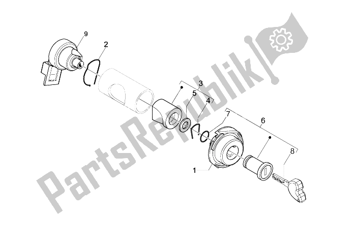 Toutes les pièces pour le Serrures du Vespa LX 50 4T 4V 2009