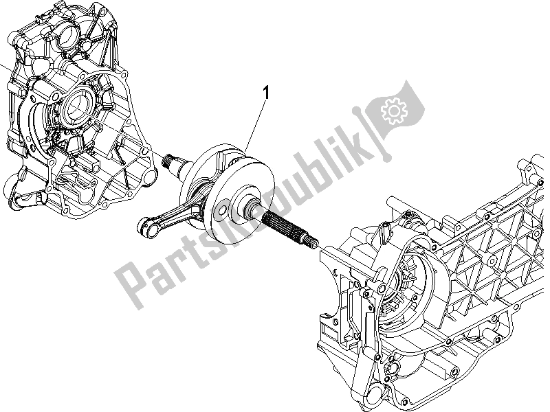 All parts for the Crankshaft of the Vespa LX 150 4T IE E3 2009
