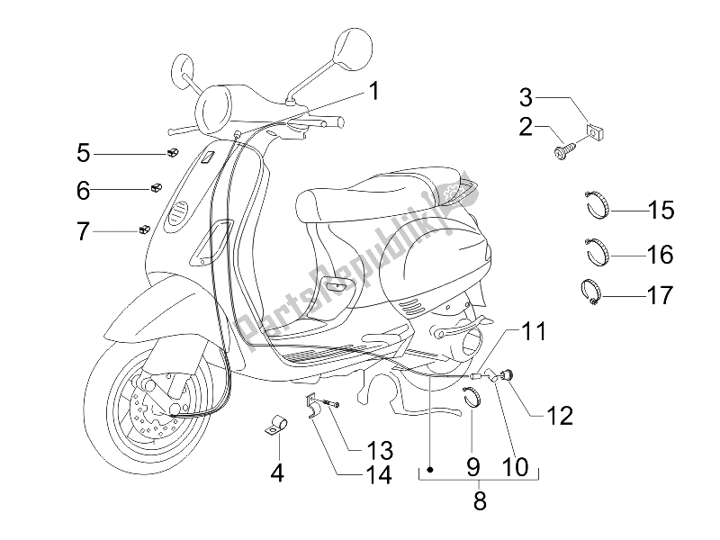 Toutes les pièces pour le Transmissions du Vespa LX 150 4T USA 2009