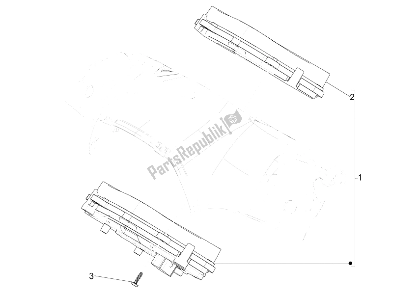 Todas las partes para Tablero Combinado De Medidor de Vespa 150 Sprint 4T 3V IE China 2015