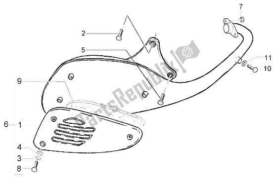 Toutes les pièces pour le Silencieux du Vespa LX 50 2T 2005