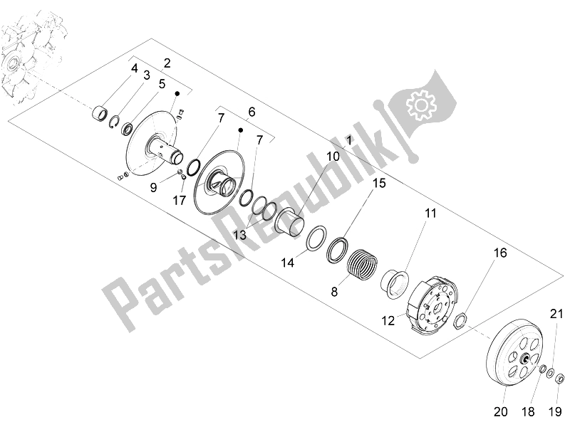 Toutes les pièces pour le Poulie Menée du Vespa 150 4T 3V IE Primavera USA 2014