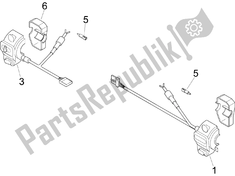 Toutes les pièces pour le Sélecteurs - Interrupteurs - Boutons du Vespa LXV 125 4T IE E3 2010