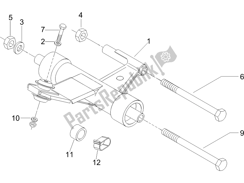 Todas las partes para Brazo Oscilante de Vespa LXV 150 4T USA 2007