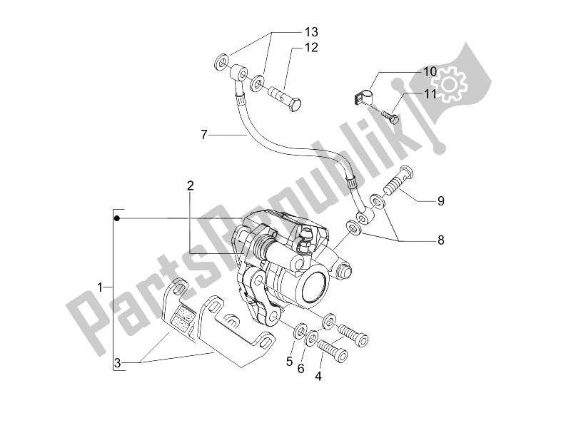 Toutes les pièces pour le Tuyaux De Freins - étriers du Vespa LX 150 4T E3 2006