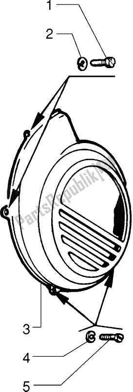 Todas las partes para Protección Del Motor De La Cubierta De Desplazamiento de Vespa PX 200 E 1985