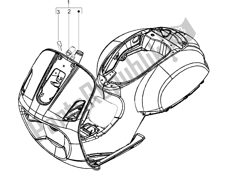 Toutes les pièces pour le Cadre / Carrosserie du Vespa LX 150 4T IE E3 2009