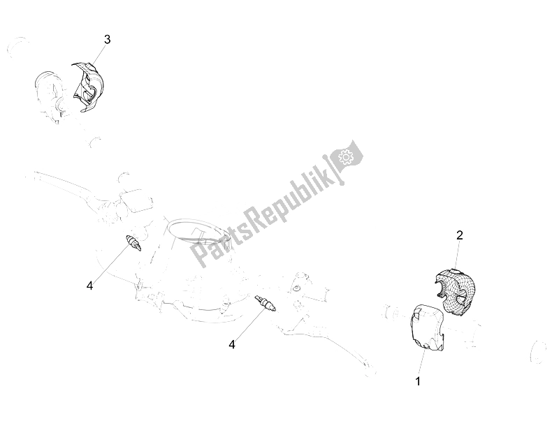 Toutes les pièces pour le Sélecteurs - Interrupteurs - Boutons du Vespa LXV 150 4T 3V E3 Vietnam 2014