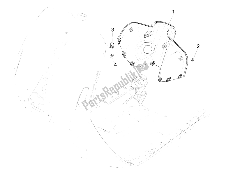 All parts for the Front Glove-box - Knee-guard Panel of the Vespa 946 125 2015