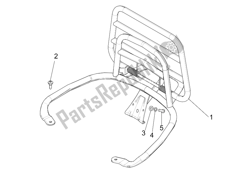 Toutes les pièces pour le Porte-bagages Arrière du Vespa 125 4T 3V IE Primavera 2014