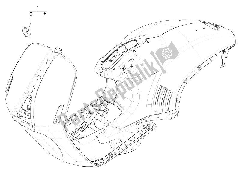 All parts for the Frame/bodywork of the Vespa Vespa 946 150 4T 3V ABS Armani Asia 2015