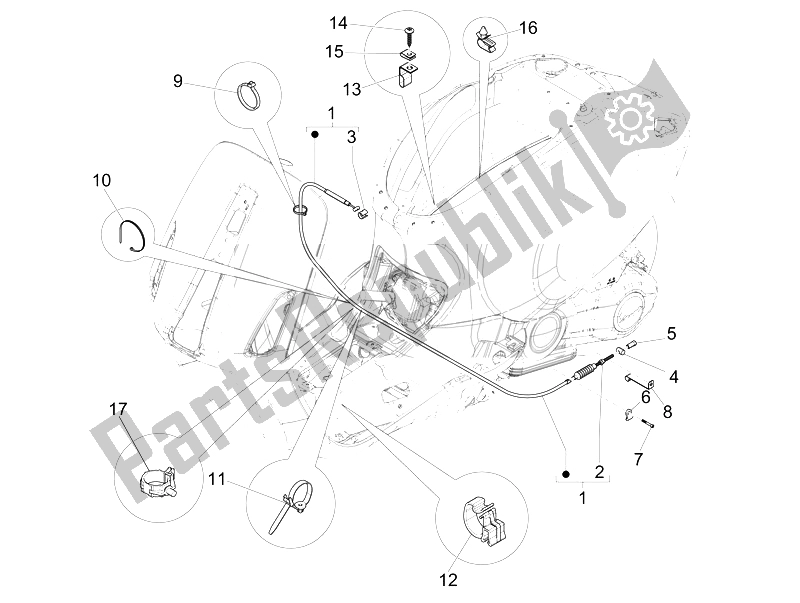 All parts for the Transmissions of the Vespa Vespa Primavera 50 4T 4V EU 2014