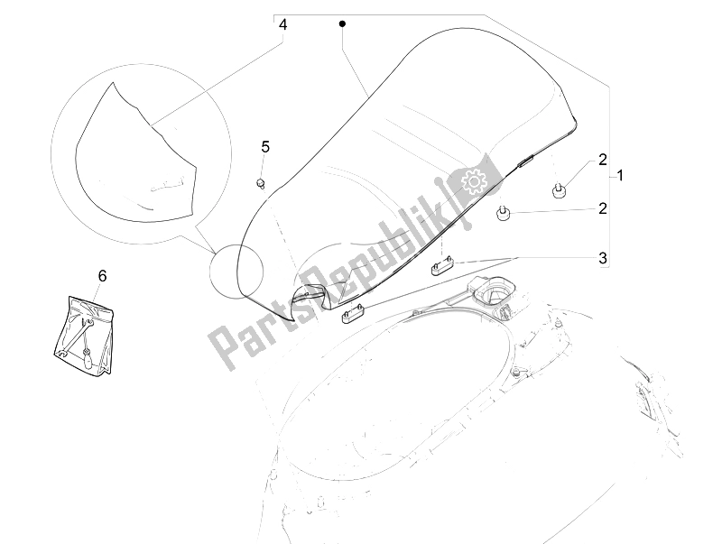 Todas las partes para Silla De Montar / Asientos de Vespa GTS 300 IE ABS China 2014