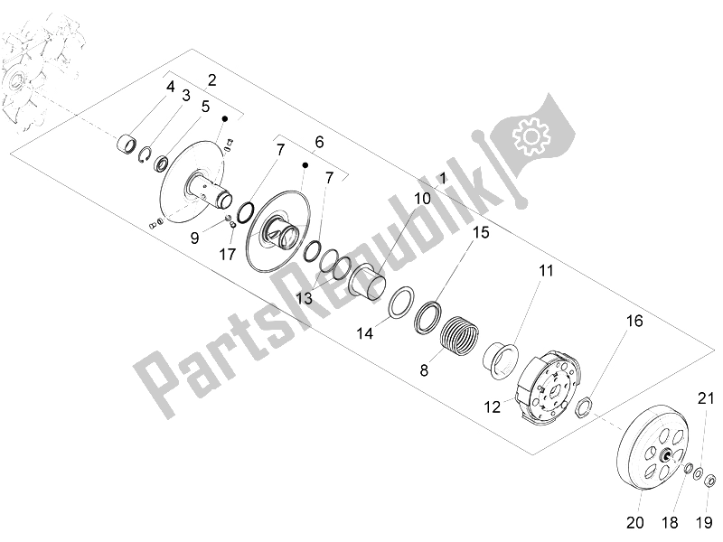 Toutes les pièces pour le Poulie Menée du Vespa 946 150 4T 3V ABS Armani USA 2015