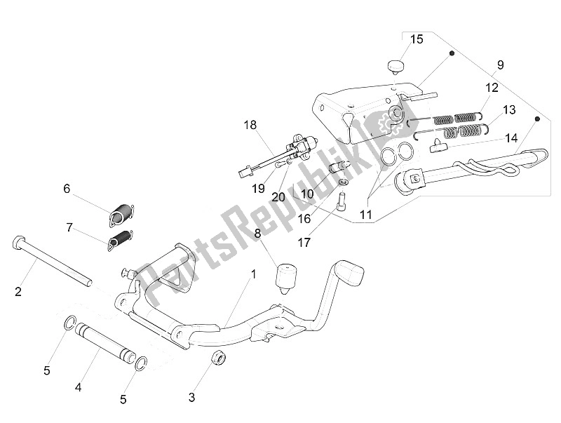 Todas las partes para Soporte / S de Vespa Vespa Primavera 150 4T 3V Iget Asia 2016