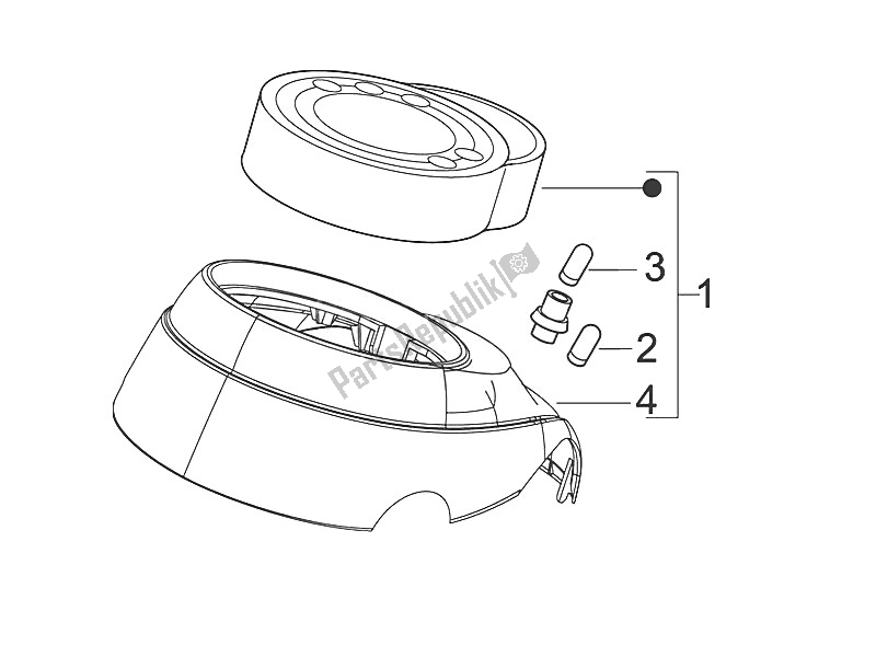 All parts for the Meter Combination-dashbord of the Vespa LXV 50 2T CH 2006