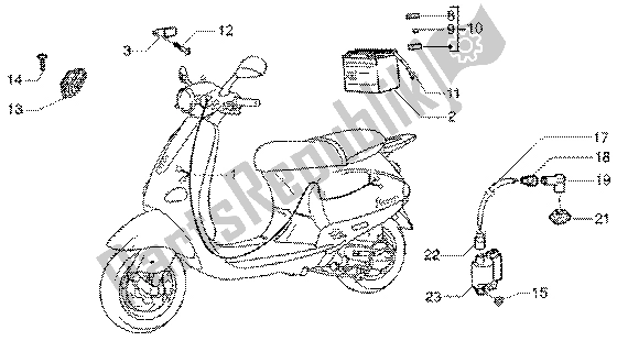 Todas as partes de Dispositivo Elétrico (2) do Vespa ET4 50 2002