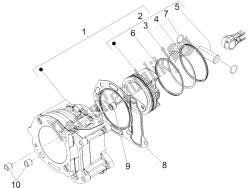 Cylinder-piston-wrist pin unit
