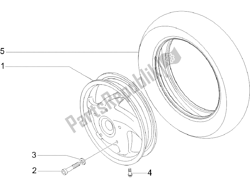 Tutte le parti per il Ruota Anteriore del Vespa LX 150 4T IE E3 Vietnam 2011