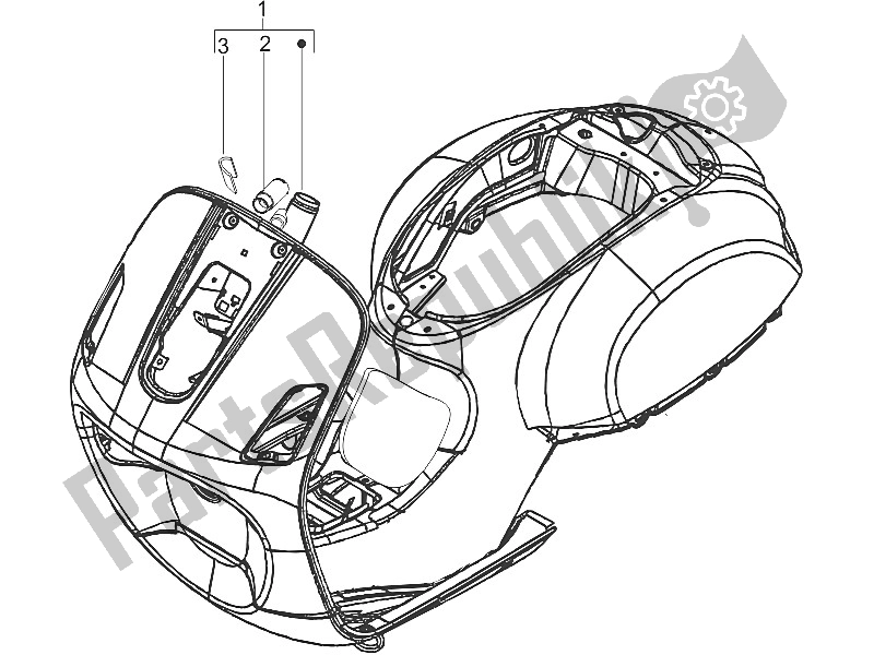 All parts for the Frame/bodywork of the Vespa LXV 50 2T CH 2006