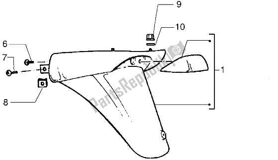 Toutes les pièces pour le Protection Arrière du Vespa 50 4T 1998