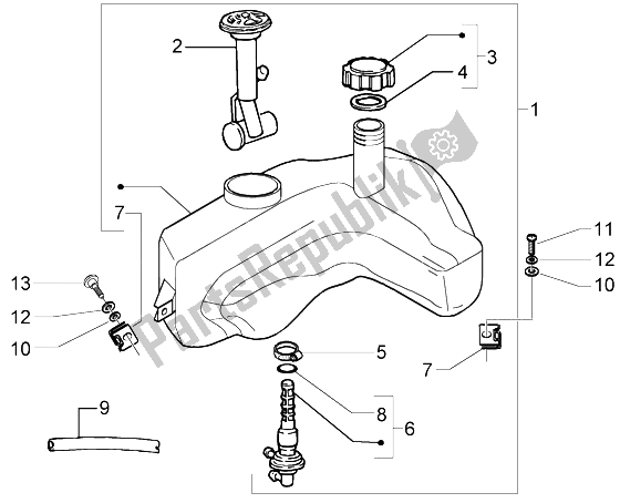 Todas las partes para Tanque de Vespa Granturismo 125 L 2003