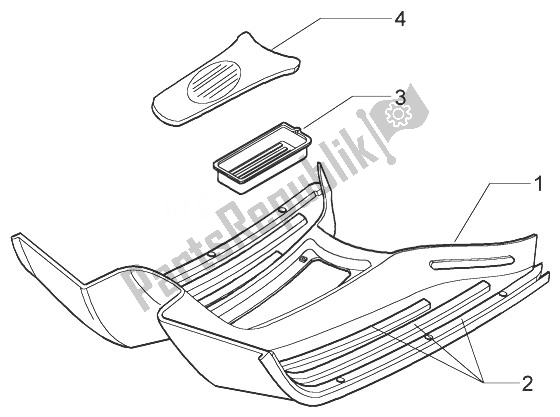 Todas las partes para Alfombra De Goma de Vespa Granturismo 200 L 2003