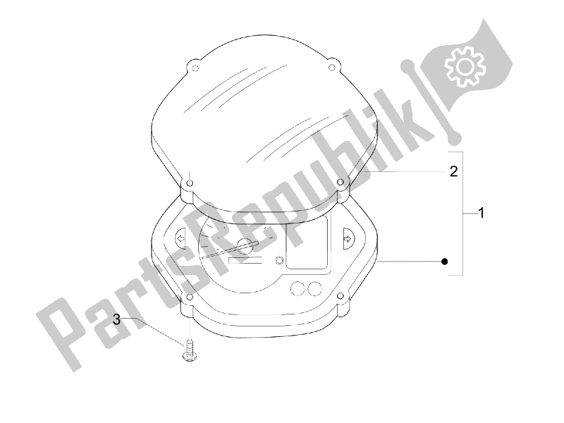 All parts for the Meter Combination-dashbord of the Vespa GTS 250 IE Super USA 2008