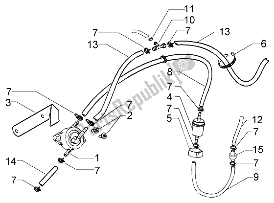 Tutte le parti per il Pompa Di Benzina del Vespa Granturismo 125 L 2003